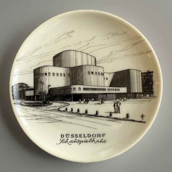 Vintage Uhlenhorst Düsseldorf Germany Landmark Plate Set of 6 Souvenir Coasters - Picture 6 of 9